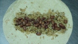 Vegan Burrito 3 veg burrito build 1