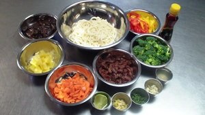 Udon Noodles with Sesame Ginger Beef and Vegetables 2 udon noodle ingredients