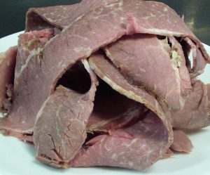 sliced corn beef