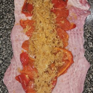 The #1 Ranked Pork and Sauerkraut Recipe 3 layer roasted pepper and sauerkraut