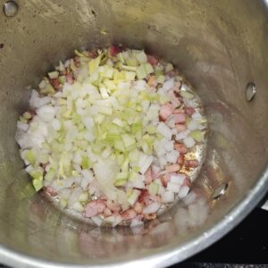 Dutch Corn Chowder with Chicken 4 sautee