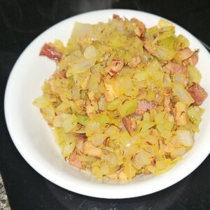 Dutch Corn Chowder with Chicken 6 onion-celery-bacon